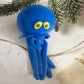 Blaues Cartoon-Qualle-Squishy-Spielzeug mit weicher, langsam rückfedernder Malzzucker-Textur - Oktopus / Blau