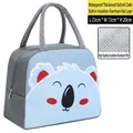 Geïsoleerde cartoon koala lunchtas met waterdicht Oxford doek en thermische voering - Cartoon luiaard / Grijs