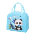 Schattige cartoon panda geïsoleerde lunchtas van blauwe oxford stof voor school - 3D Blueberry Panda / Blauw