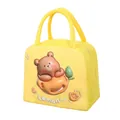 Levendige gele geïsoleerde lunchtas met een schattige beer en citroen ontwerpen - 3D Lemon Bear / Geel