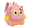 Mochila escolar infantil de dibujos animados de búho rosa para niños de preescolar rosa - Búho Rosa