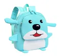 Mochila infantil de perro azul claro para niños pequeños de preescolar 2-7 años - Perro Verde