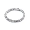 Schimmernder silberner Galaxiekettchen-Ring für Damen, Größe 18 mm, eleganter Schmuck - Geschlossener Ring / Größe 16 (18mm) / Weißgold Schimmernd