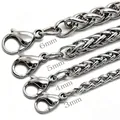 Comparison of stainless steel keel chain widths from 3mm to 6mm with lobster clasps - 3mm / 18cm Bracelet