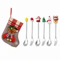 Premium stainless steel Christmas cutlery set featuring festive spoon and fork heads - Grey Bag Type C / 6-Piece Set / Silver
