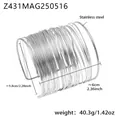 Wide multi-layer stainless steel wire cuff bracelet in minimalist silver finish for women - Large Style (Z431) / Steel