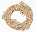 Rosegouden iced out vlinder Cubaanse schakelketting voor hiphop streetwear mode. - Roségouden Vlinder Cubaanse Schakelketting / 24inch (60cm) / Roségoud