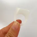 Anillo de acrílico blanco de diseño minimalista cuadrado-redondo para dedo índice - Estilo Geométrico Grueso (32958) / Blanco