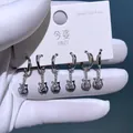 Modische Gitarren-Zirkonia-Ohrringe im Set mit 925er Silberstiften und Goldbeschichtung - Gitarrenform Stil (2839)