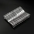 Premium set of 10 large stainless steel windproof quilt clips in polished silver finish - Flat Mouth Clip (Pack of 20)