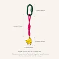 Tropische banaan hanger tas accessoire met roze koord en groene legering karabijnhaak - Banaan Decoratie