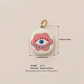 Stainless steel stylized eye pendant charm for DIY jewelry making, 20mm x 16mm size - Pink Evil Eye Pendant