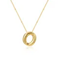 Elegant gold-plated bubble letter O pendant necklace with a sleek minimalist design - Letter O