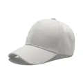 Klassische weiße Baumwoll-Baseballkappe für Kinder mit verstellbarem Riemen für Komfort - 52-54cm / Weiß