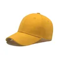Klassische gelbe Baumwoll-Baseballkappe für Kinder mit gebogenem Schirm und Sonnenschutz - 52-54cm / Gelb