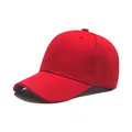 Classic vibrant red cotton baseball cap for children featuring a curved brim and adjustable fit - 52-54cm / Red