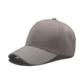 Classic high-quality pure cotton children's baseball cap in a solid neutral gray finish - 52-54cm / Gray