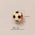 9.8mm soccer ball bead charm for DIY jewelry necklaces, made of durable copper material - Soccer