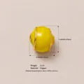 Yellow enamel sphere bead in copper material for DIY jewelry and necklace making - Tennis