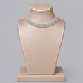 Elegant four-row silver crystal choker necklace for bridal or formal banquet wear - Luxury Bridal Necklace (NS-J6549S) / Silver