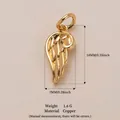 Exquisite 18K gold plated copper angel wing pendant charm for DIY jewelry making - Wing Pendant