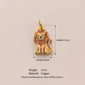 Handcrafted lion-shaped copper charm pendant for creative DIY jewelry making projects - Leo Pendant Only (Without Chain)
