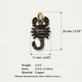 Scorpion zodiac pendant charm in dark brown and gold finish, copper material - Scorpio (8)