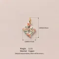 Cute hand-painted enamel style double fish charm pendant in copper for DIY jewelry making - Pisces Pendant Only (Without Chain)