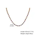 Detail view of the evil eye necklace featuring 45cm length and 14g weight measurements. - 45cm (Necklace) / Gold