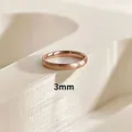 Minimalistischer 3mm gebürsteter Ring aus Titanstahl in Roségold mit mattem Finish - US 4 / 3mm Gebürstet Roségold