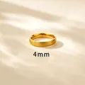 Minimalistischer Ring aus gebürstetem Titanstahl, 18k Gold, 4mm breit - US 4 / 4mm Gebürstet Gold