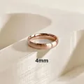 Minimalistischer 4mm gebürsteter Titanstahlring in elegantem Roségold für Damen - US 4 / 4mm Gebürstet Roségold