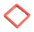 Cadre carré en plastique rouge de haute qualité pour boîte à bijoux en film PE - Boîte de Présentation de Bijoux en Suspension / 7x7cm / Rouge