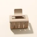 5 cm quadratische matte beige Haarklammer für elegante Damenfrisur-Accessoires - Großpackung / Hellbraun Kaffee