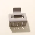 Quadratische matte Haarklammer 5CM Taupe Grau minimalistisches Haar-Accessoire - Großpackung / Grau Braun