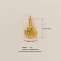Ciondolo a fiore in acciaio inossidabile con placcatura in oro 18K per gioielli DIY - Pendaglio Fiore di Gennaio