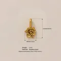 Ciondolo a forma di fiore in acciaio inossidabile placcato oro 18K per gioielli DIY - Ciondolo Fiore di Luglio