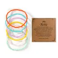 Lot de bracelets en perles faits main avec carte cadeau pour meilleure amie. - Lot de 6 (Carte To My Bestie)