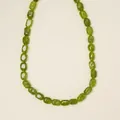 Vintage irregular green natural stone beaded necklace with artistic oil painting texture - One Size / Grass Green Necklace
