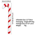 Inflatable red and white striped candy cane Christmas decoration 117cm - Large Christmas Candy Cane / 117x34cm / Red White
