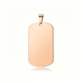 Minimalist rose gold blank stainless steel dog tag pendant for personalized custom engraving - Rounded Dog Tag / 4.9*2.8*0.18cm / Rose Gold