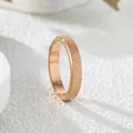 Detailed macro view of a rose gold frosted ring featuring a sandblasted finish texture - US 5 / Rose Gold Medium