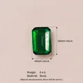 Colgante de resina verde talla esmeralda para creación de joyas personalizadas 4x6mm - Zirconia Verde de Abril (Accesorio Único)
