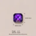 Cuenta cuadrada de resina facetada púrpura de 6mm para creación de joyas DIY - Zirconia Púrpura Clara de Agosto (Accesorio Único)