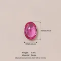 Piedra de resina facetada rosa ovalada para creación de joyas DIY 4x6mm - Zirconia Rojo Rosa de Septiembre (Accesorio Único)