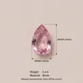 Gema de resina rosa facetada en forma de gota para accesorios DIY, tamaño 6x4mm - Zirconia Rosa de Octubre (Accesorio Único)