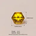 Colgante de resina hexagonal amarillo traslúcido para creación de joyas DIY 6,6 mm - Zirconia Oro Claro de Noviembre (Accesorio Único)