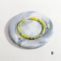 Handmade yellow semi-precious stone barrel bead bracelet on a marble tray - Pale Yellow Semi-precious Stone Barrel Style (BR1823-B)