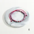 Handmade purple semi-precious stone barrel bead bracelet with red braided cord - Purple and Red Woven Cord Style (BR1823-E)