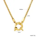 18k vergoldete Edelstahlkette mit 12 mm Federringverschluss und 45 cm langer Kette - Exquisite Schlüsselbeinkette